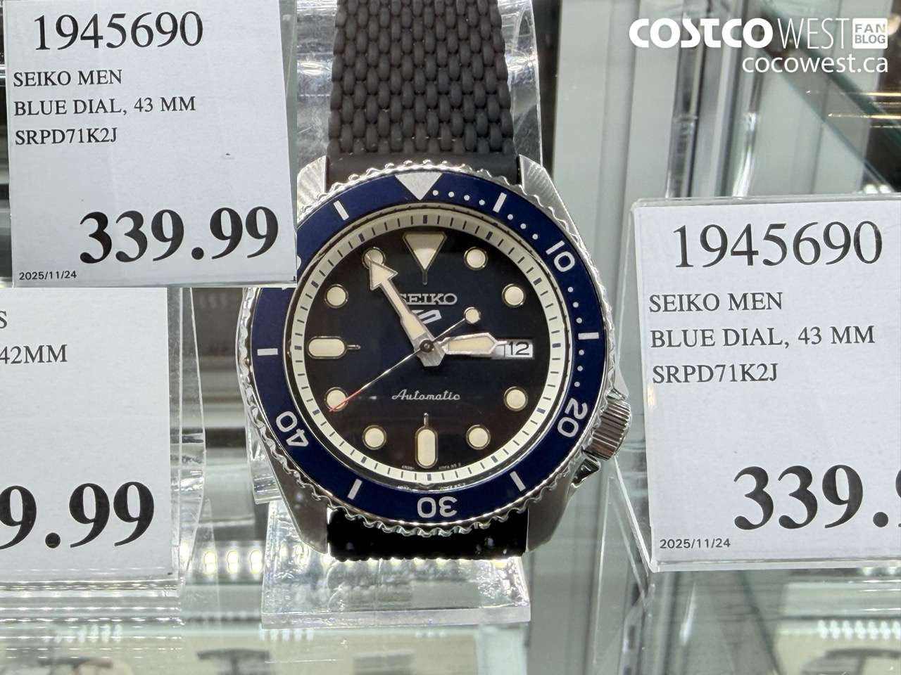 1945690 SEIKO MEN BLUE DIAL 43MM SRPD71K2J $339.99