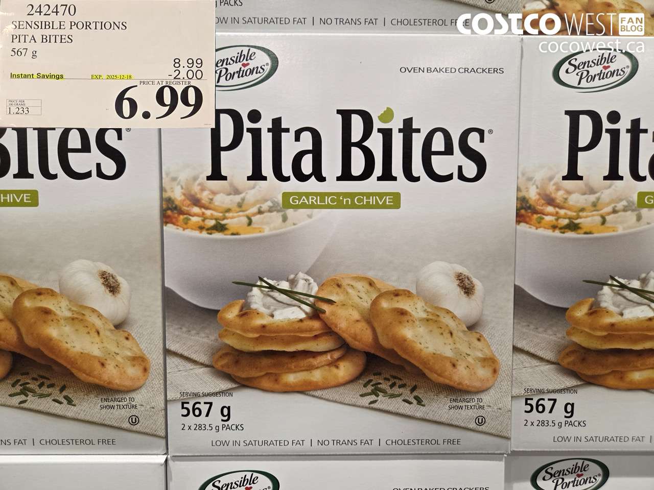 242470 SENSIBLE PORTIONS PITA BITES 567 g ($2.00 INSTANT SAVINGS EXPIRES ON 2025-12-18) $6.99