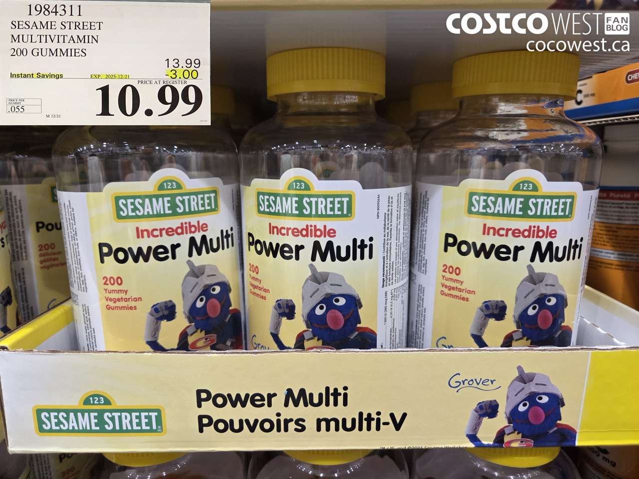1984311 SESAME STREET MULTIVITAMIN 200 GUMMIES ($3.00 INSTANT SAVINGS EXPIRES ON 2025-12-21) $10.99