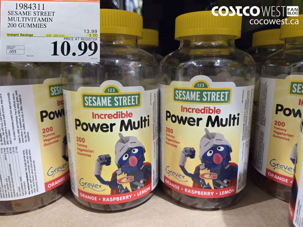 1984311 SESAME STREET MULTIVITAMIN 200 GUMMIES ($3.00 INSTANT SAVINGS EXPIRES ON 2025-12-21) $10.99