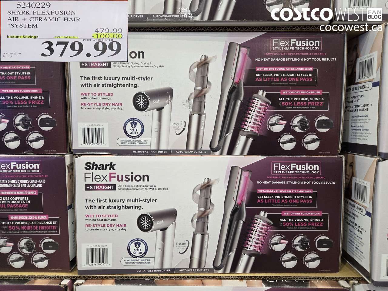 5240229 SHARK FLEXFUSION AIR + CERAMIC HAIR SYSTEM ($100.00 INSTANT SAVINGS EXPIRES ON 2025-12-14) $379.99