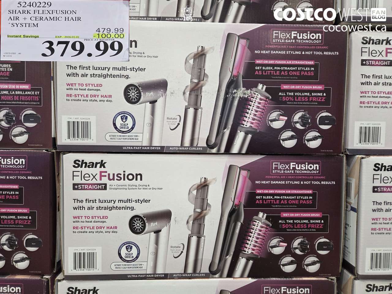 5240229 SHARK FLEXFUSION AIR + CERAMIC HAIR SYSTEM ($100.00 INSTANT SAVINGS EXPIRES ON 2026-01-01) $379.99