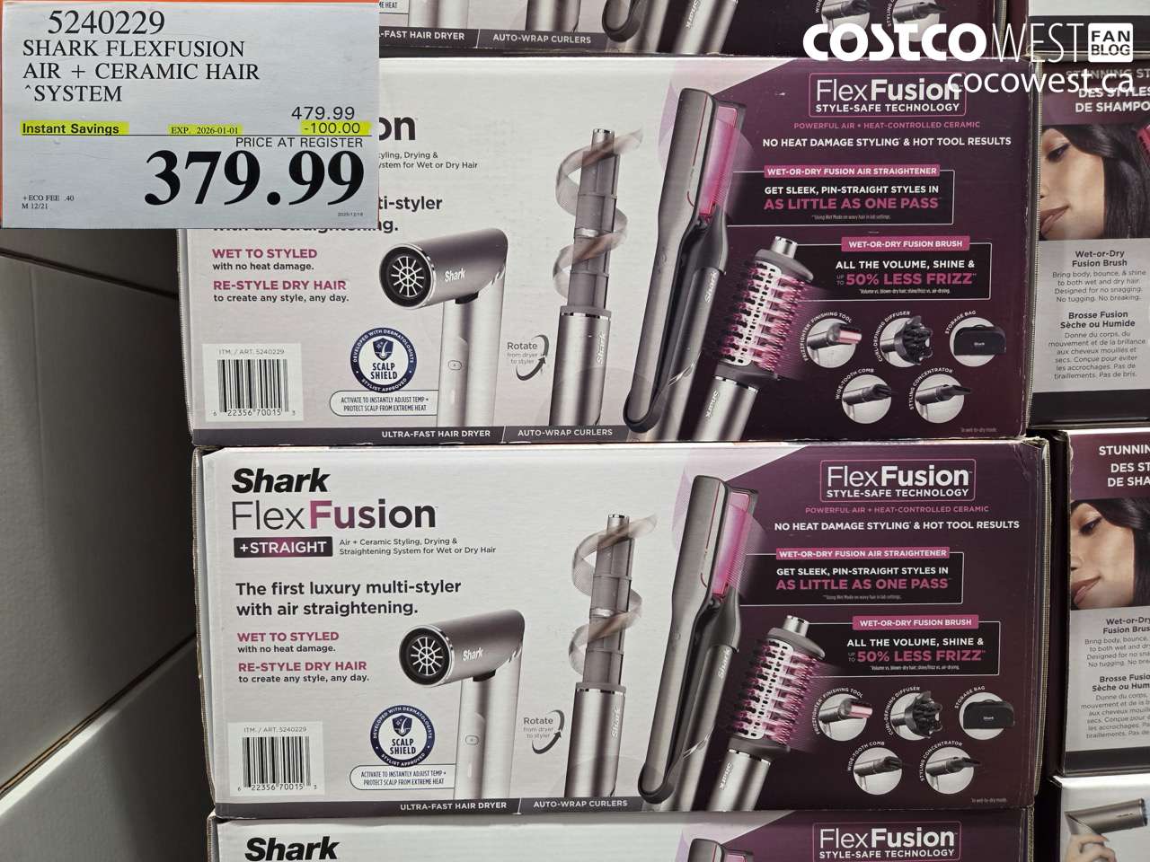 5240229 SHARK FLEXFUSION AIR + CERAMIC HAIR SYSTEM ($100.00 INSTANT SAVINGS EXPIRES ON 2026-01-01) $379.99
