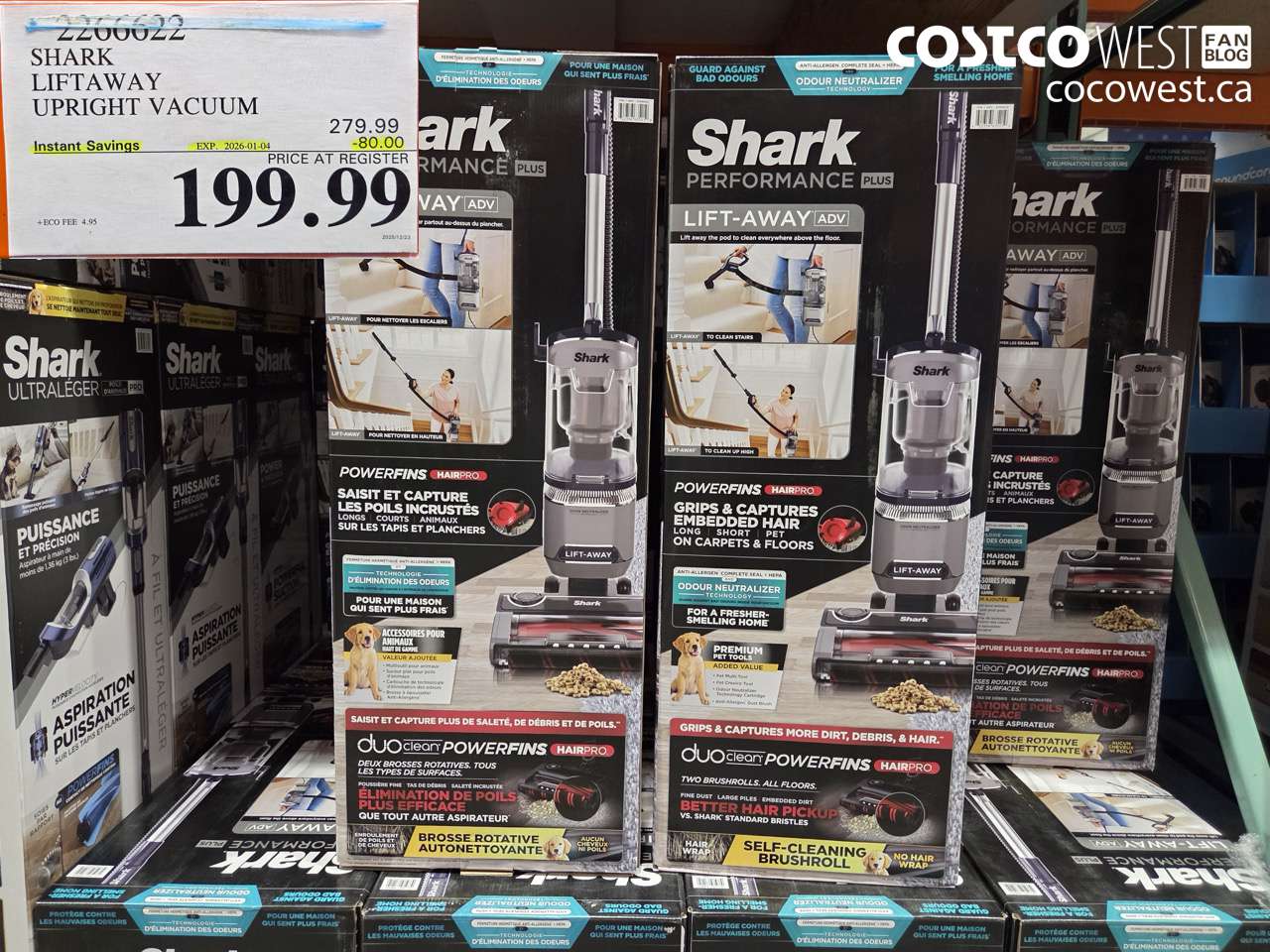 2266622 SHARK LIFTAWAY UPRIGHT VACUUM ($80.00 INSTANT SAVINGS EXPIRES ON 2026-01-04) $199.99