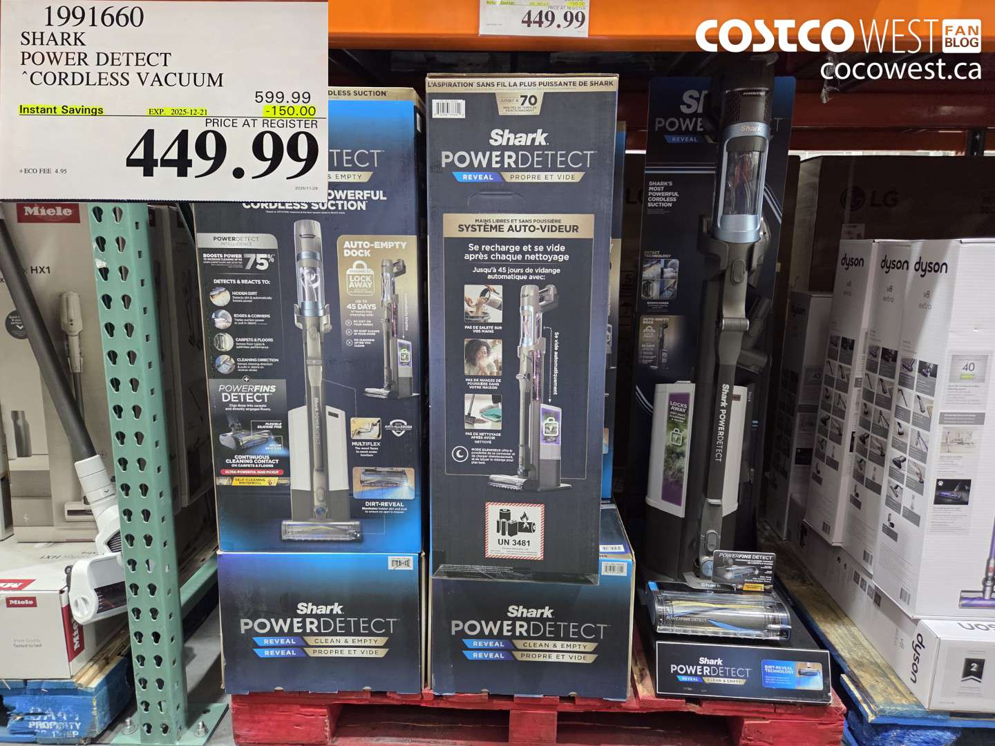 1991660 SHARK POWER DETECT CORDLESS VACUUM ($150.00 INSTANT SAVINGS EXPIRES ON 2025-12-21) $449.99