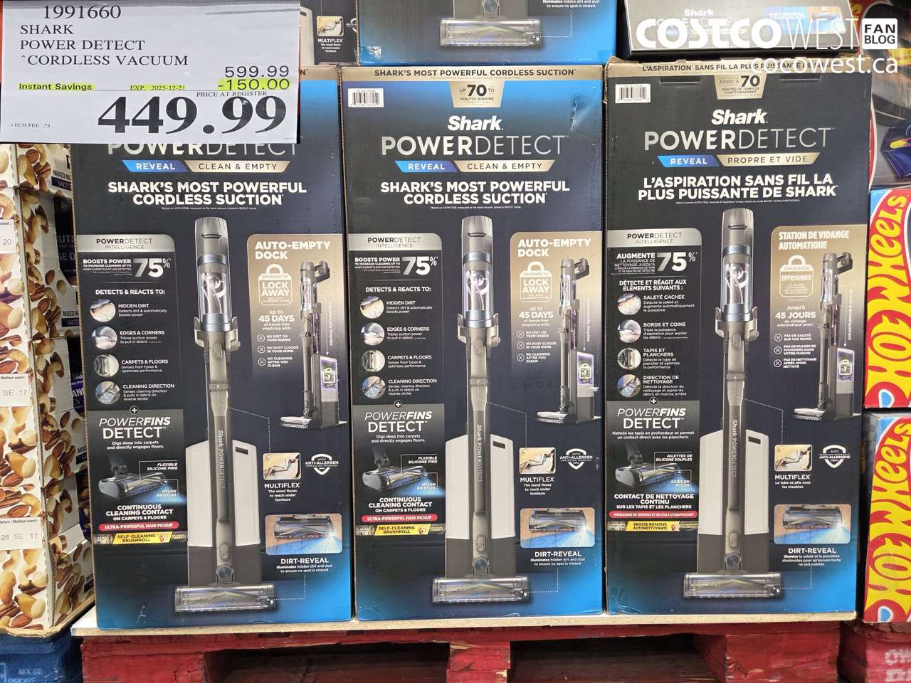 1991660 SHARK POWER DETECT CORDLESS VACUUM ($150.00 INSTANT SAVINGS EXPIRES ON 2025-12-21) $449.99