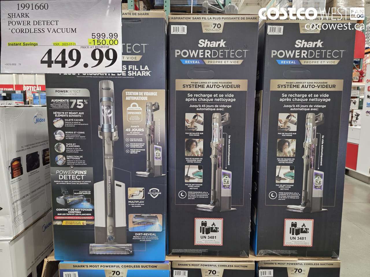 1991660 SHARK POWER DETECT CORDLESS VACUUM ($150.00 INSTANT SAVINGS EXPIRES ON 2025-12-21) $449.99