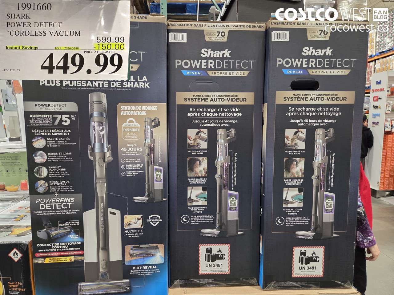 1991660 SHARK POWER DETECT CORDLESS VACUUM ($150.00 INSTANT SAVINGS EXPIRES ON 2026-01-04) $449.99