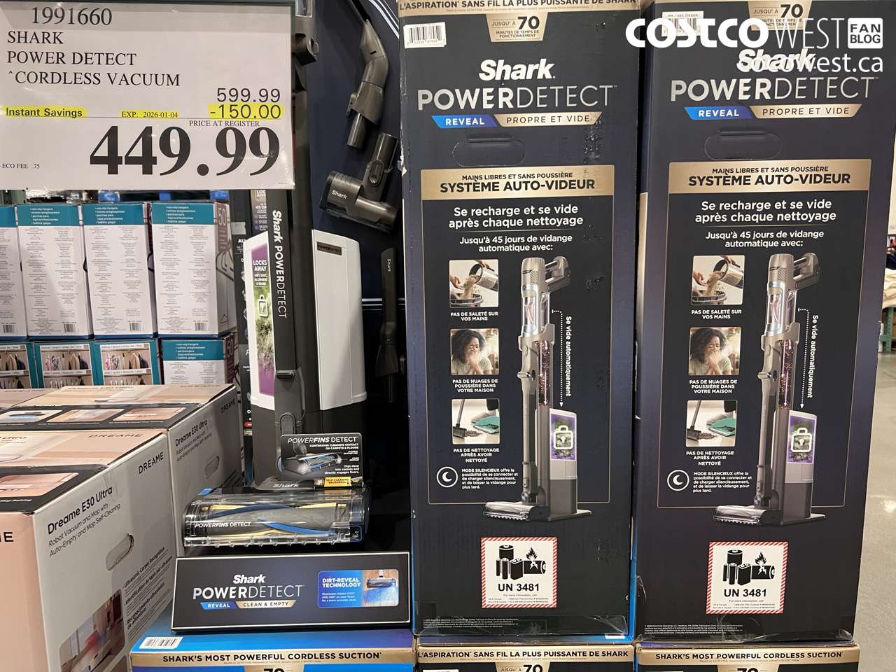 1991660 SHARK POWER DETECT CORDLESS VACUUM ($150.00 INSTANT SAVINGS EXPIRES ON 2026-01-04) $449.99