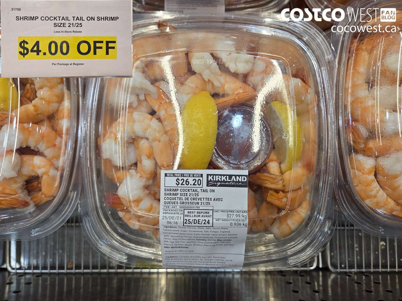 31759 SHRIMP COCKTAIL ($4.00 INSTANT SAVINGS)