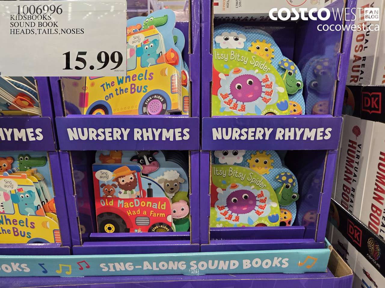 1006996 SING ALONG TOUCH & FEEL ASSORTMENT $15.99