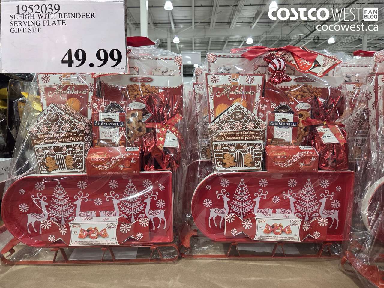 1952039 SLEIGH WITH REINDEER SERVING PLATE GIFT SET $49.99