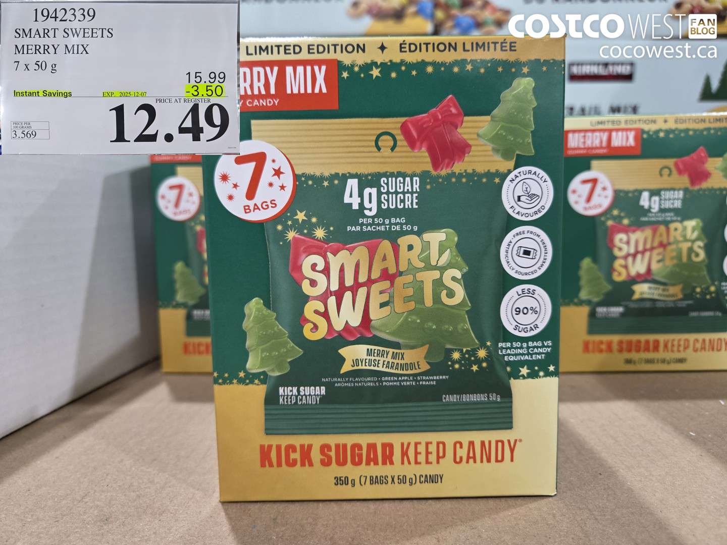 1942339 SMART SWEETS MERRY MIX 7 x 50 g ($3.50 INSTANT SAVINGS EXPIRES ON 2025-12-07) $12.49