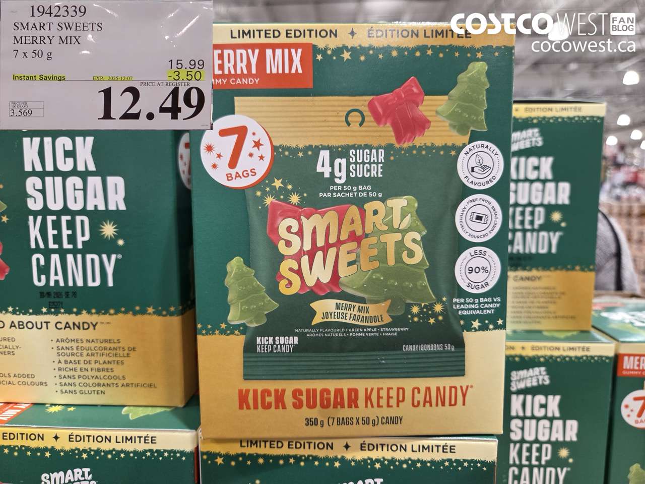 1942339 SMART SWEETS MERRY MIX 7 x 50 g ($3.50 INSTANT SAVINGS EXPIRES ON 2025-12-07) $12.49
