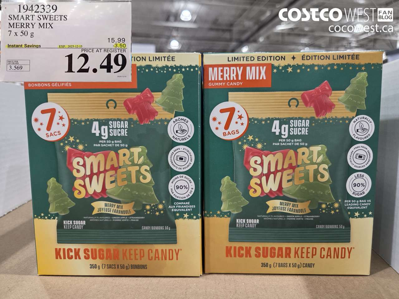 1942339 SMART SWEETS MERRY MIX 7 x 50 g ($3.50 INSTANT SAVINGS EXPIRES ON 2025-12-15) $12.49