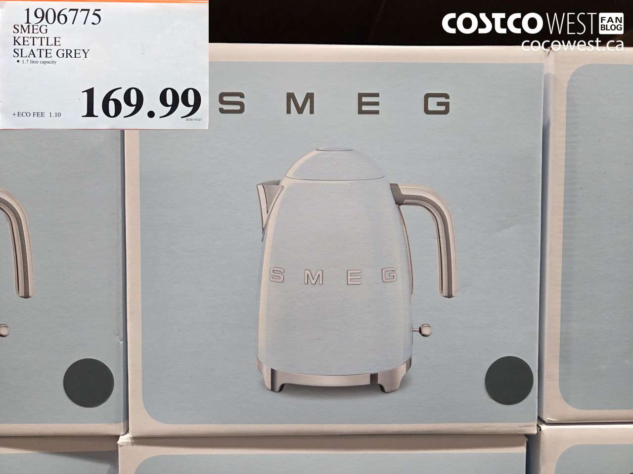 1906775 SMEG KETTLE SLATE GREY $169.99