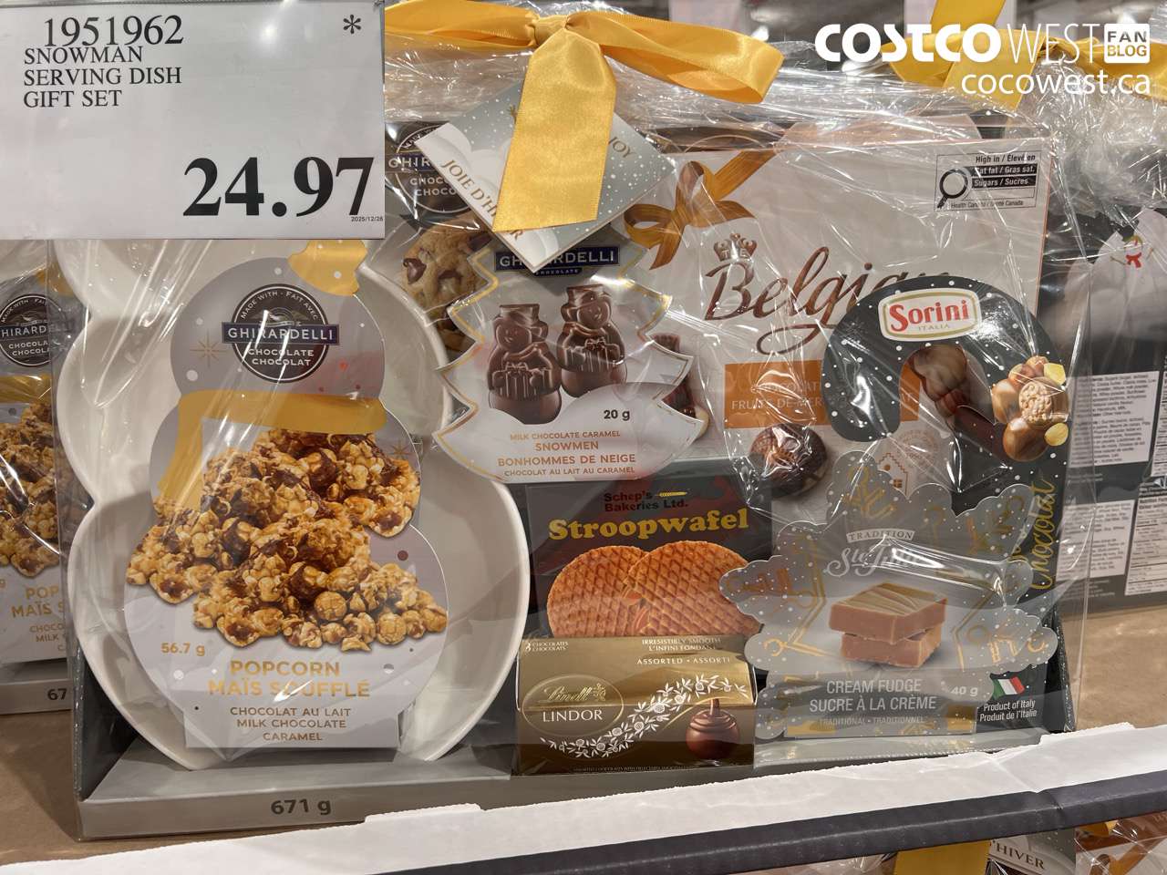 1951962 SNOWMAN SERVING DISH GIFT SET $24.97