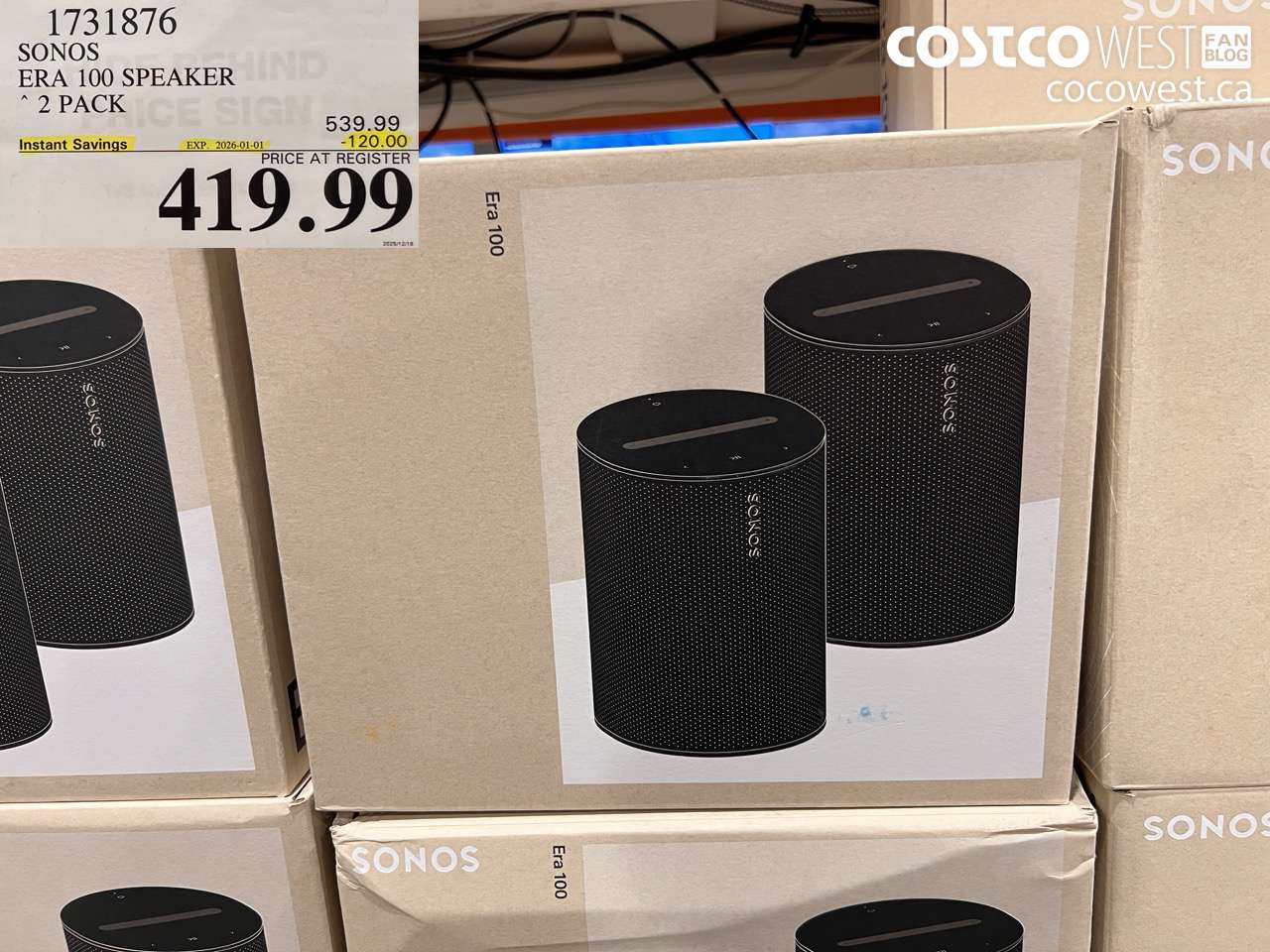 1731876 SONOS ERA 100 SPEAKER 2 PACK ($120.00 INSTANT SAVINGS EXPIRES ON 2026-01-01) $419.99