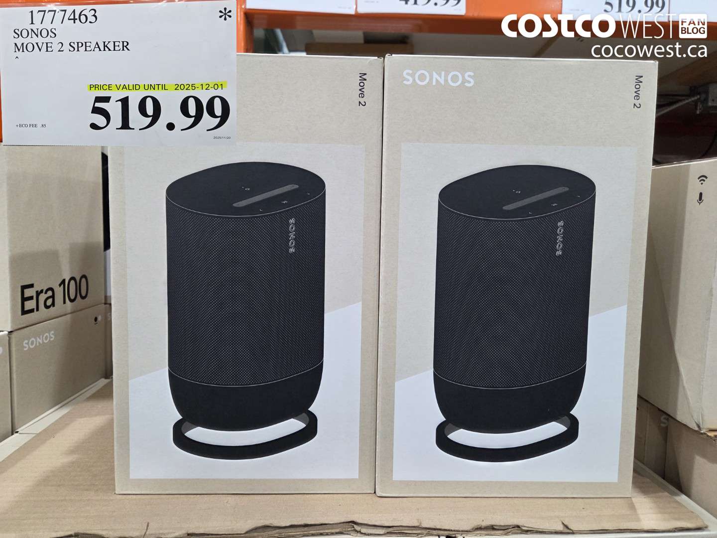 1777463 SONOS MOVE 2 SPEAKER (EXPIRES ON 2025-12-01) $519.99