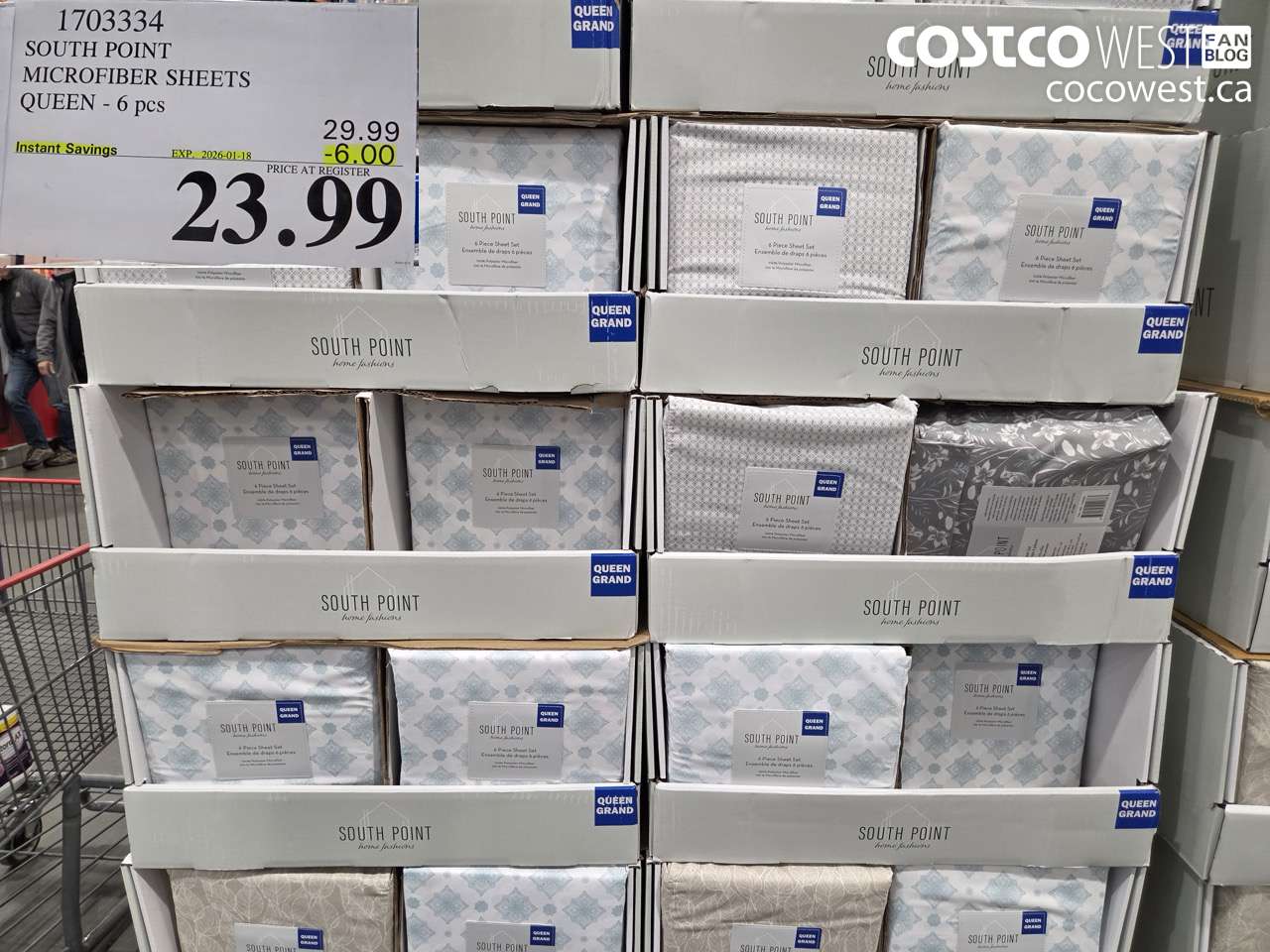 1703334 SOUTH POINT MICROFIBER SHEETS QUEEN 6PC ($6.00 INSTANT SAVINGS EXPIRES ON 2026-01-18) $23.99