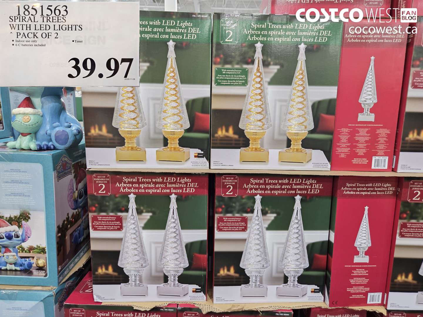 1851563 SPIRAL TREES WITH LED LIGHTS PACK OF 2 $39.97