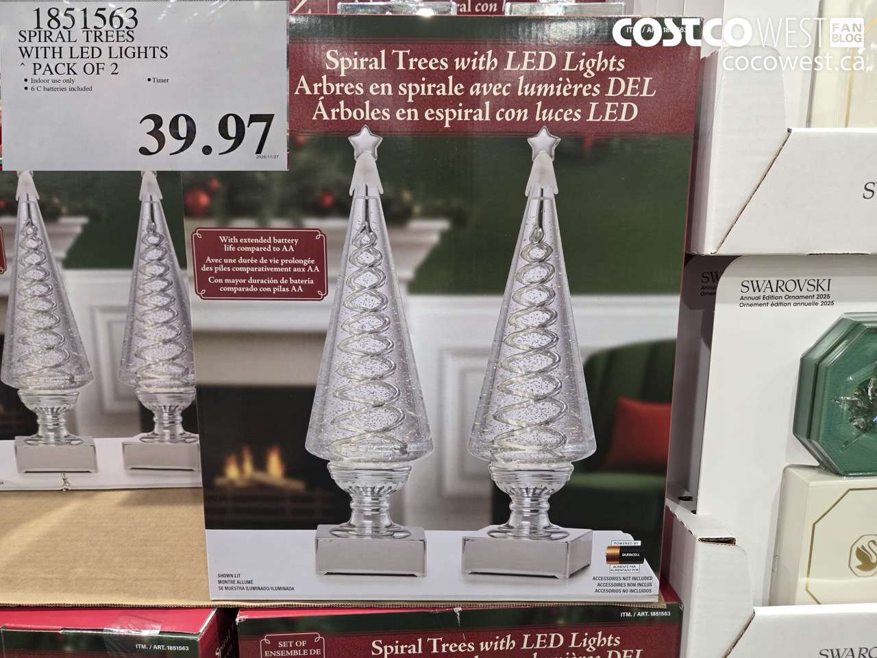 1851563 SPIRAL TREES WITH LED LIGHTS PACK OF 2 $39.97