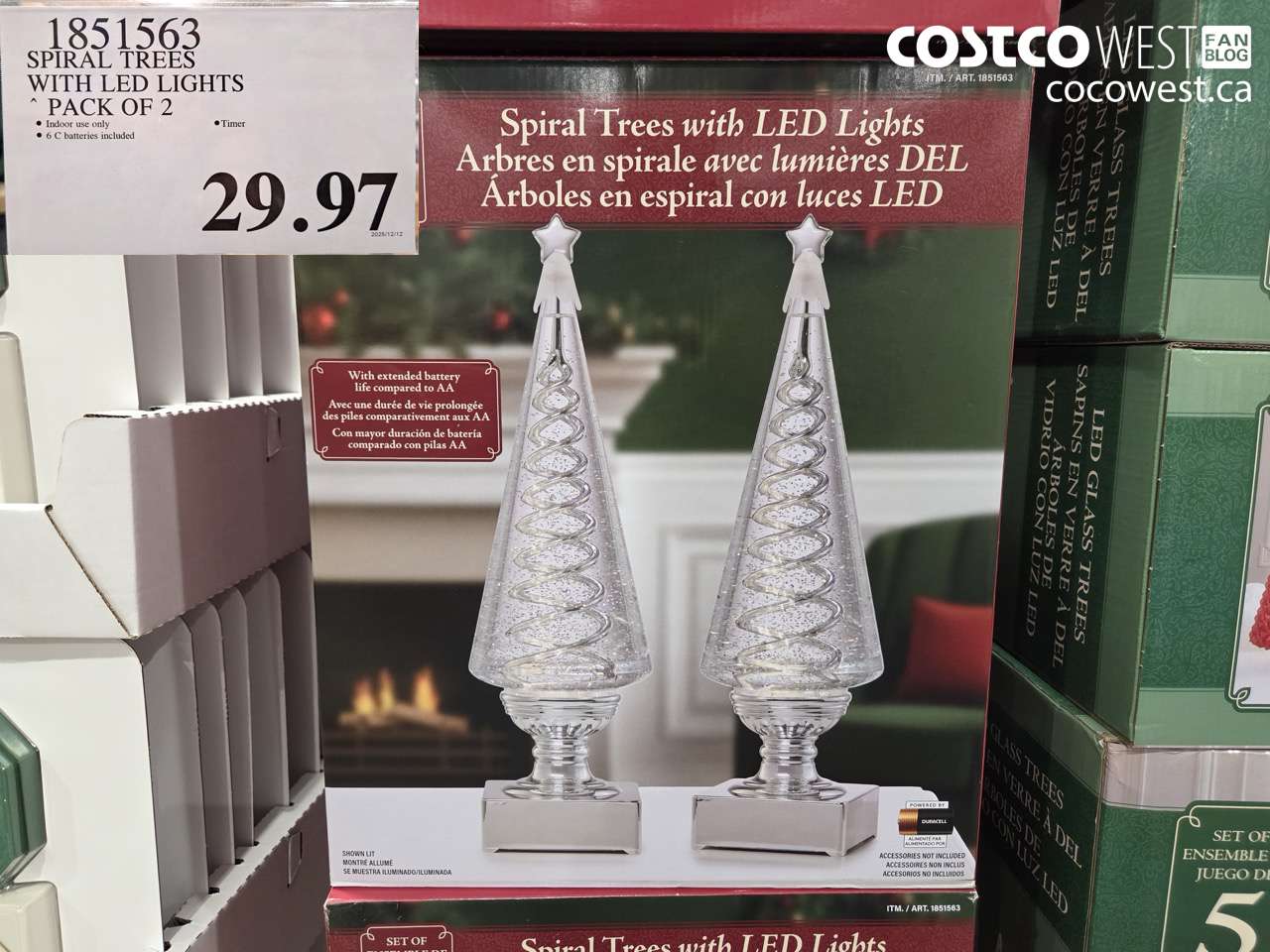 1851563 SPIRAL TREES WITH LED LIGHTS PACK OF 2 $29.97