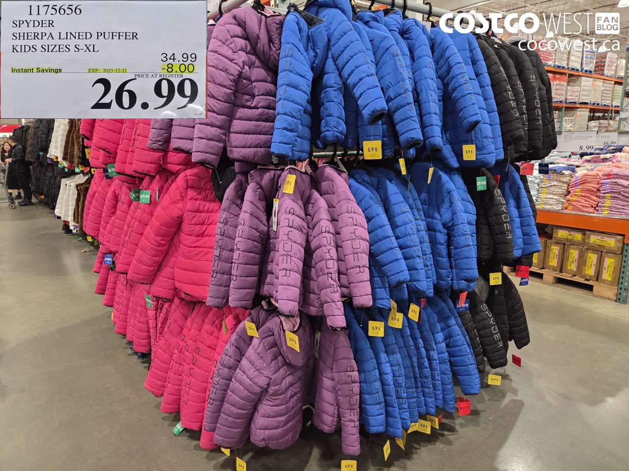 1175656 SPYDER SHERPA LINED PUFFER KIDS SIZES S-XL ($8.00 INSTANT SAVINGS EXPIRES ON 2025-12-21) $26.99