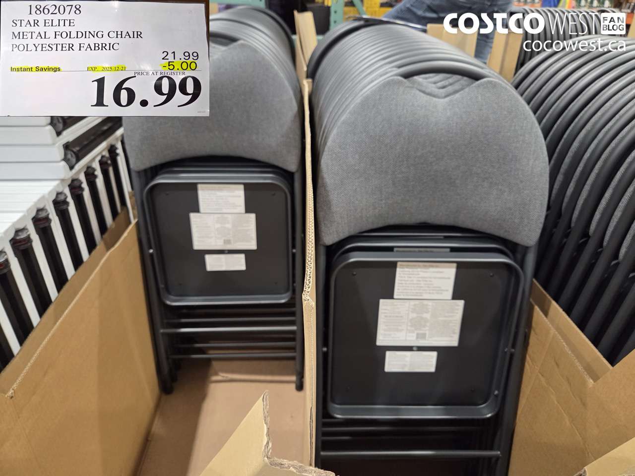 1862078 STAR ELITE METAL FOLDING CHAIR POLYESTER FABRIC ($5.00 INSTANT SAVINGS EXPIRES ON 2025-12-21) $16.99