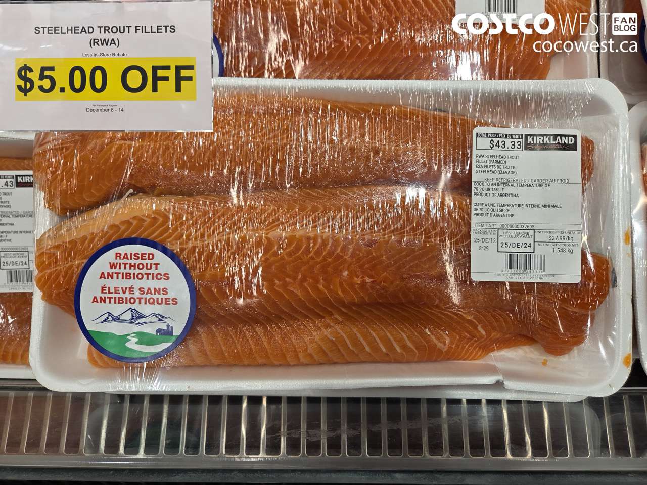 32605 STEELHEAD TROUT FILLET (FARMED) ($5.00 INSTANT SAVINGS)