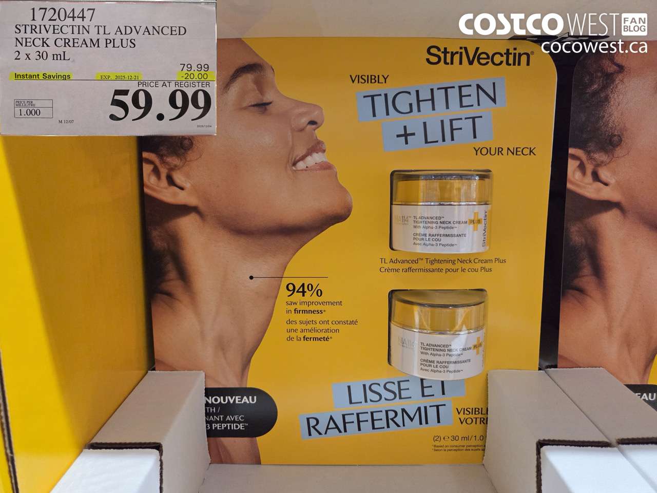 1720447 STIVECTIN TL ADVANCED NECK CREAM PLUS 2 X 30 ML ($20.00 INSTANT SAVINGS EXPIRES ON 2025-12-21) $59.99