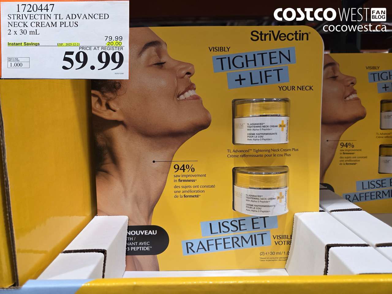 1720447 STIVECTIN TL ADVANCED NECK CREAM PLUS 2 X 30 ML ($20.00 INSTANT SAVINGS EXPIRES ON 2025-12-21) $59.99