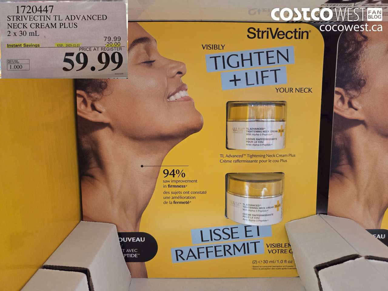 1720447 STIVECTIN TL ADVANCED NECK CREAM PLUS 2 X 30 ML ($20.00 INSTANT SAVINGS EXPIRES ON 2025-12-21) $59.99