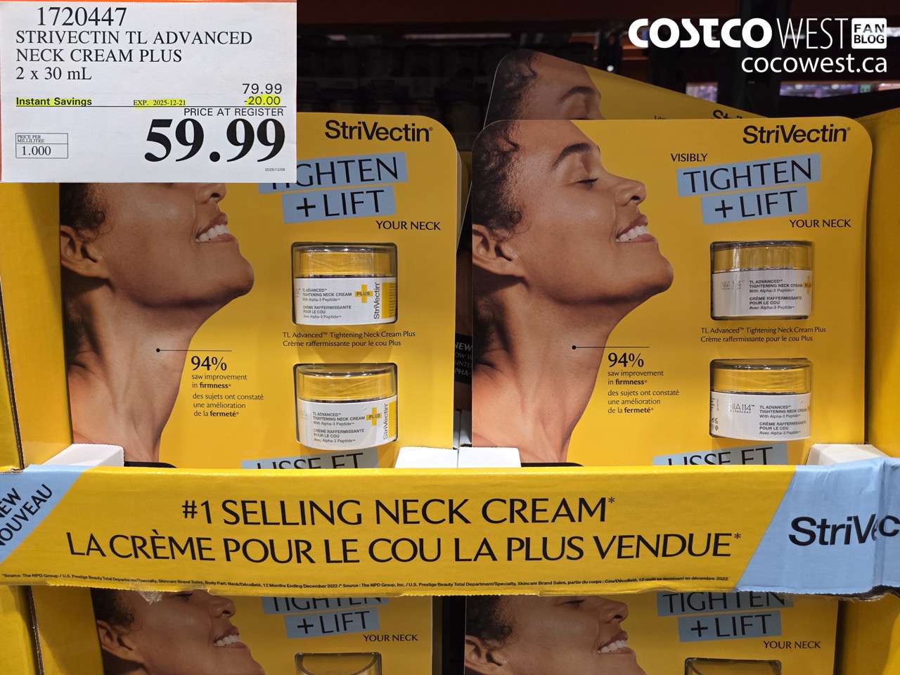 1720447 STIVECTIN TL ADVANCED NECK CREAM PLUS 2 X 30 ML ($20.00 INSTANT SAVINGS EXPIRES ON 2025-12-21) $59.99