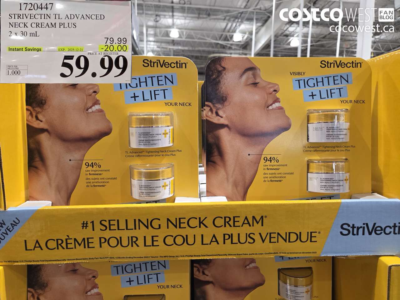 1720447 STIVECTIN TL ADVANCED NECK CREAM PLUS 2 X 30 ML ($20.00 INSTANT SAVINGS EXPIRES ON 2025-12-21) $59.99
