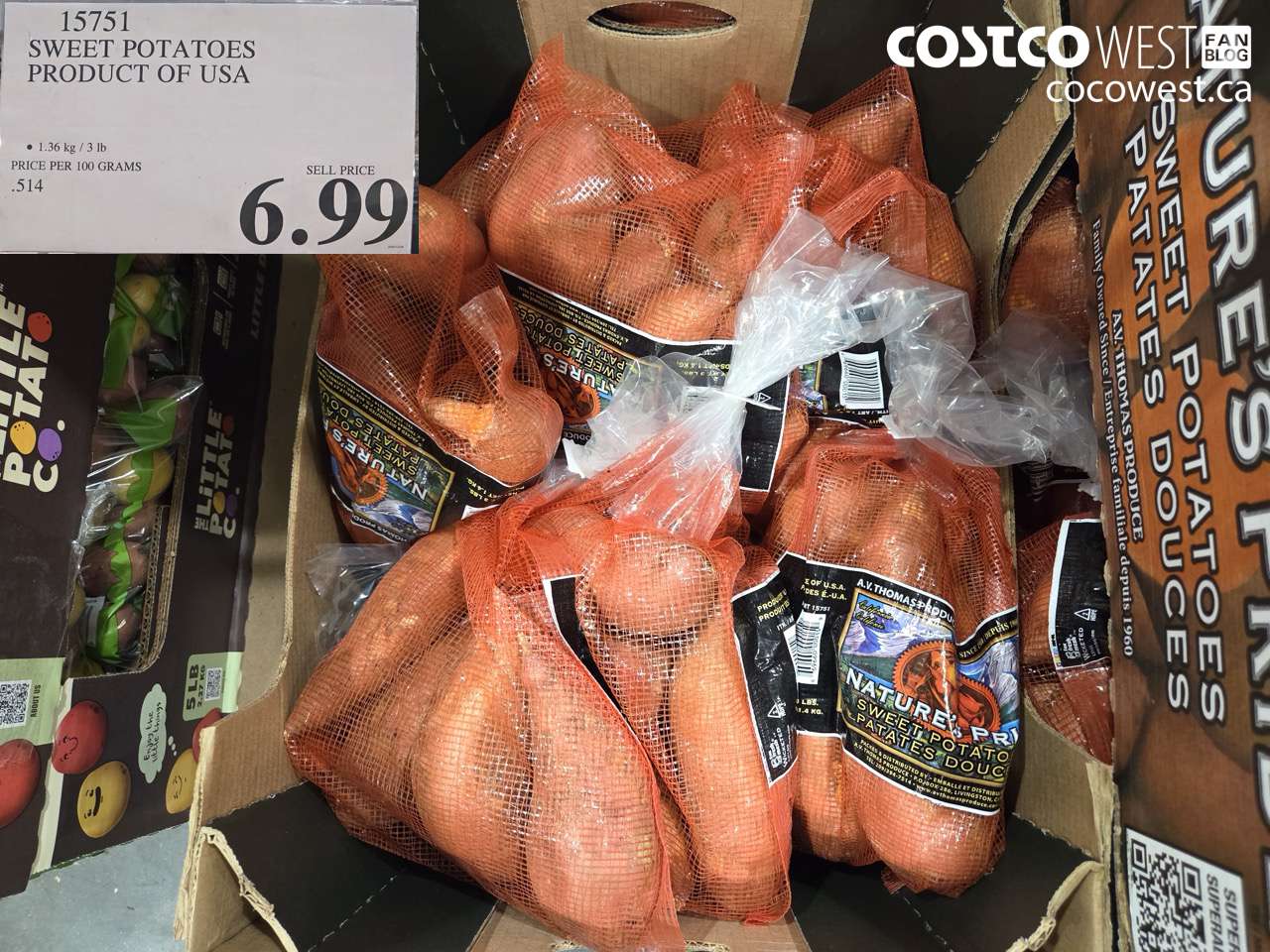 15751 SWEET POTATOES PRODUCT OF USA $6.99
