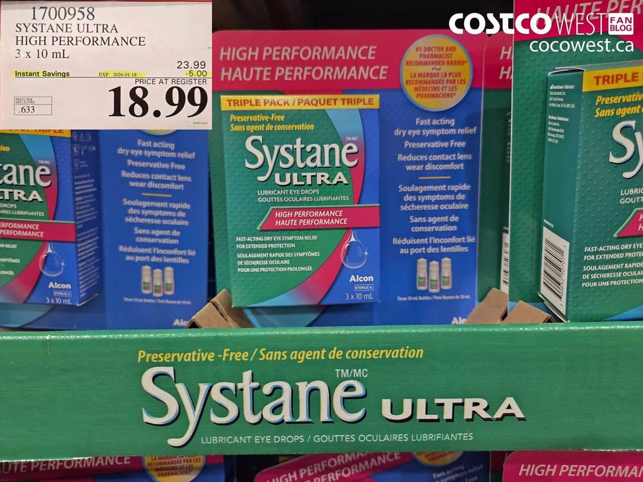 1700958 SYSTANE ULTRA PRESERVATIVE FREE 3 X 10 ML ($5.00 INSTANT SAVINGS EXPIRES ON 2026-01-18) $18.99