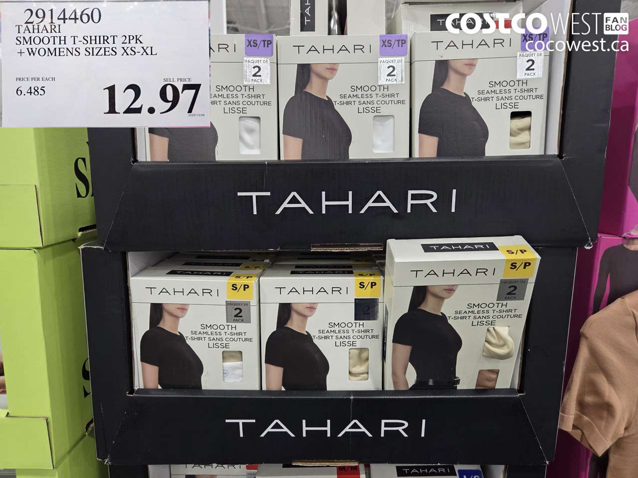 2914460 TAHARI SMOOTH T-SHIRT 2PK WOMENS SIZES XS-XL $12.97