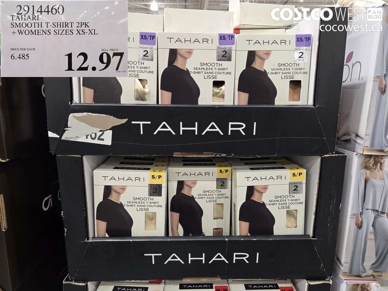 2914460 TAHARI SMOOTH T-SHIRT 2PK WOMENS SIZES XS-XL $12.97