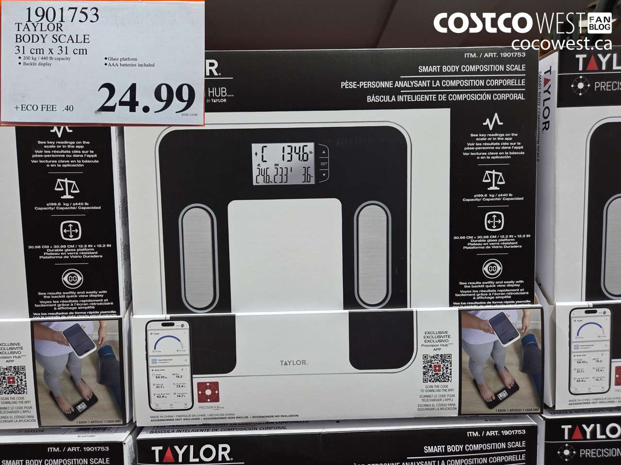 1901753 TAYLOR BODY SCALE 31 CM X 31 CM $24.99
