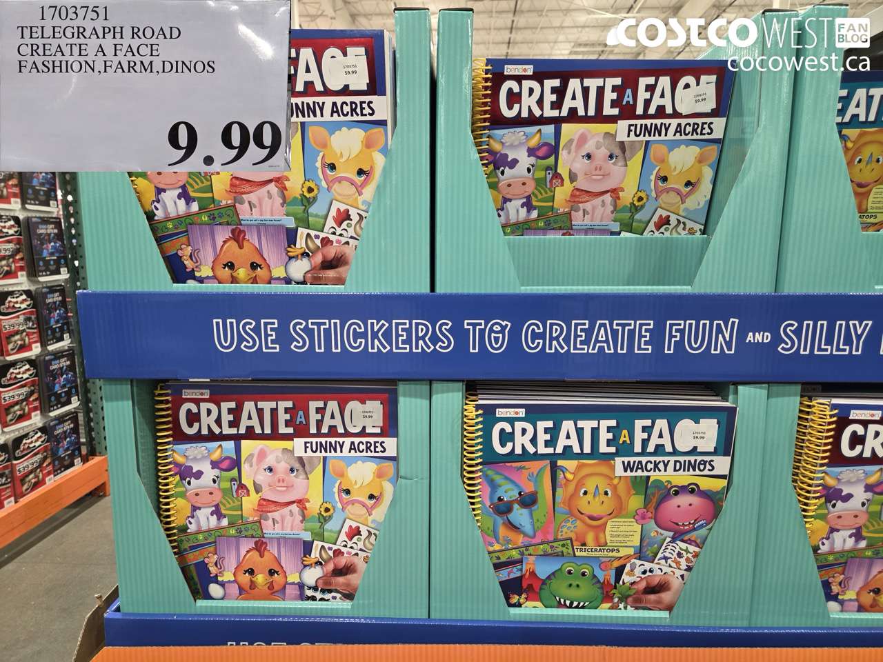 1703751 TELEGRAPH ROAD CREATE A FACE FASHION, FARM, DINOS $9.99