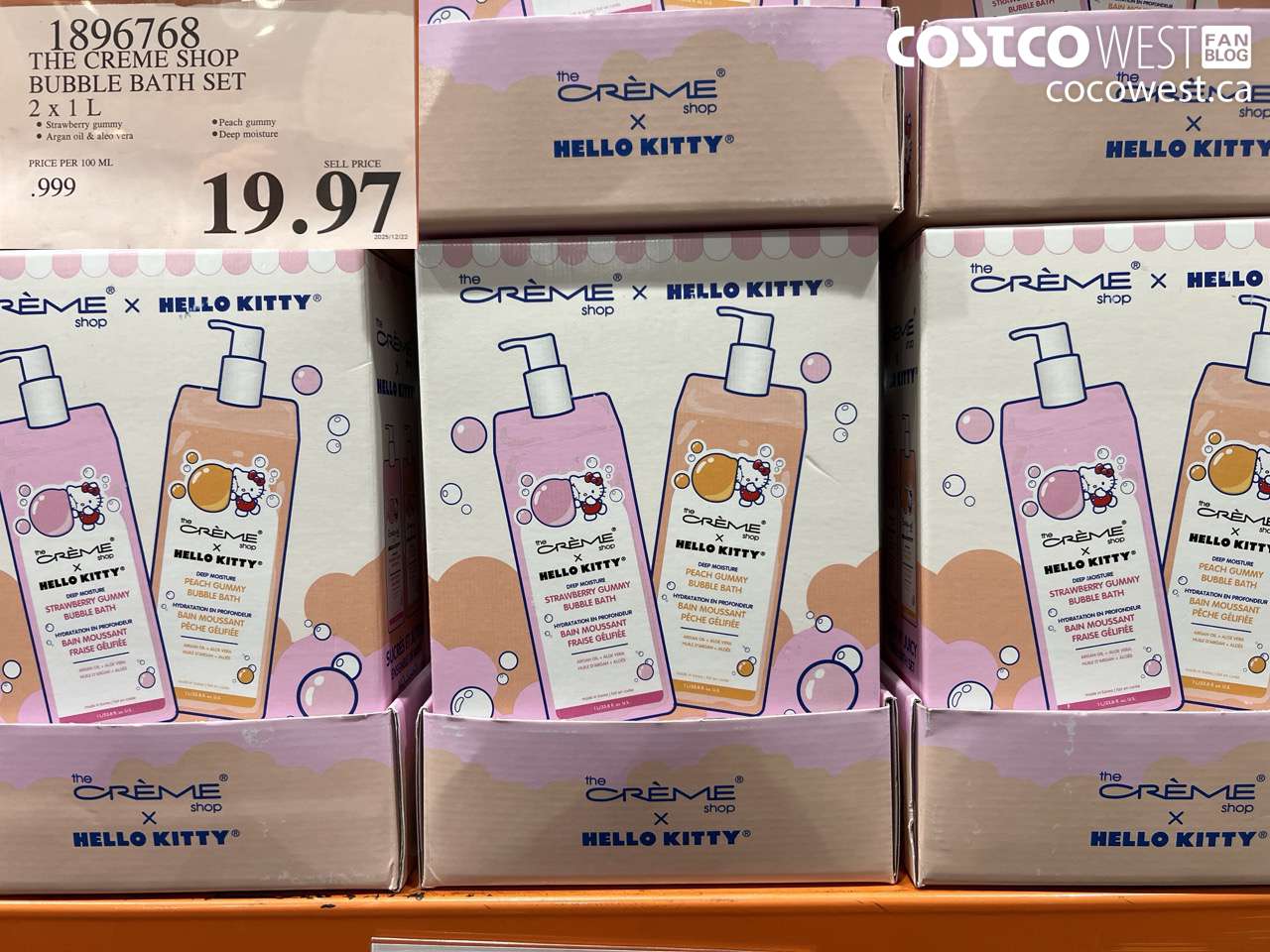 1896768 THE CREME SHOP BUBBLE BATH SET 2 X 1L $19.97