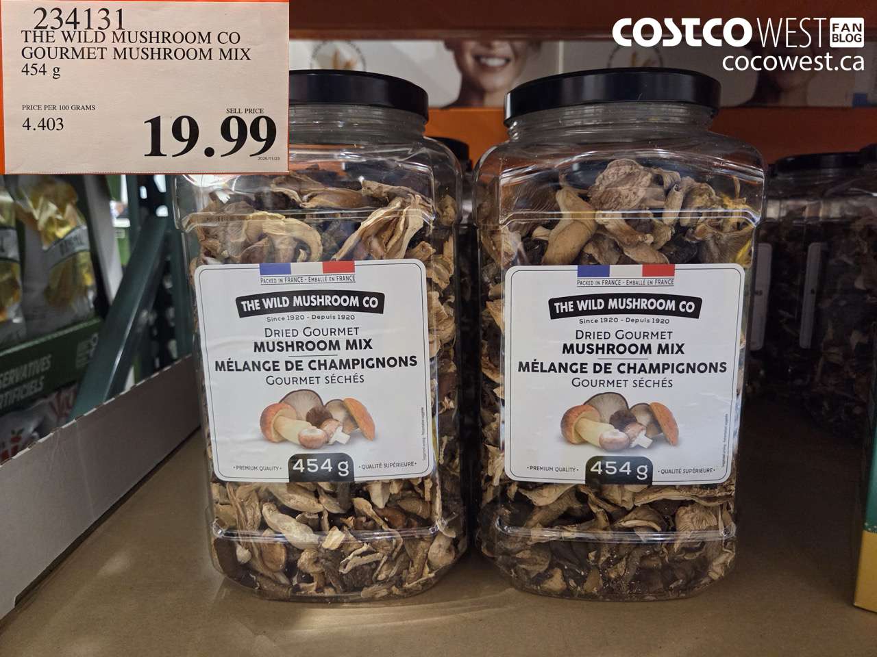 234131 THE WILD MUSHROOM CO GOURMET MUSHROOM MIX 454 g $19.99