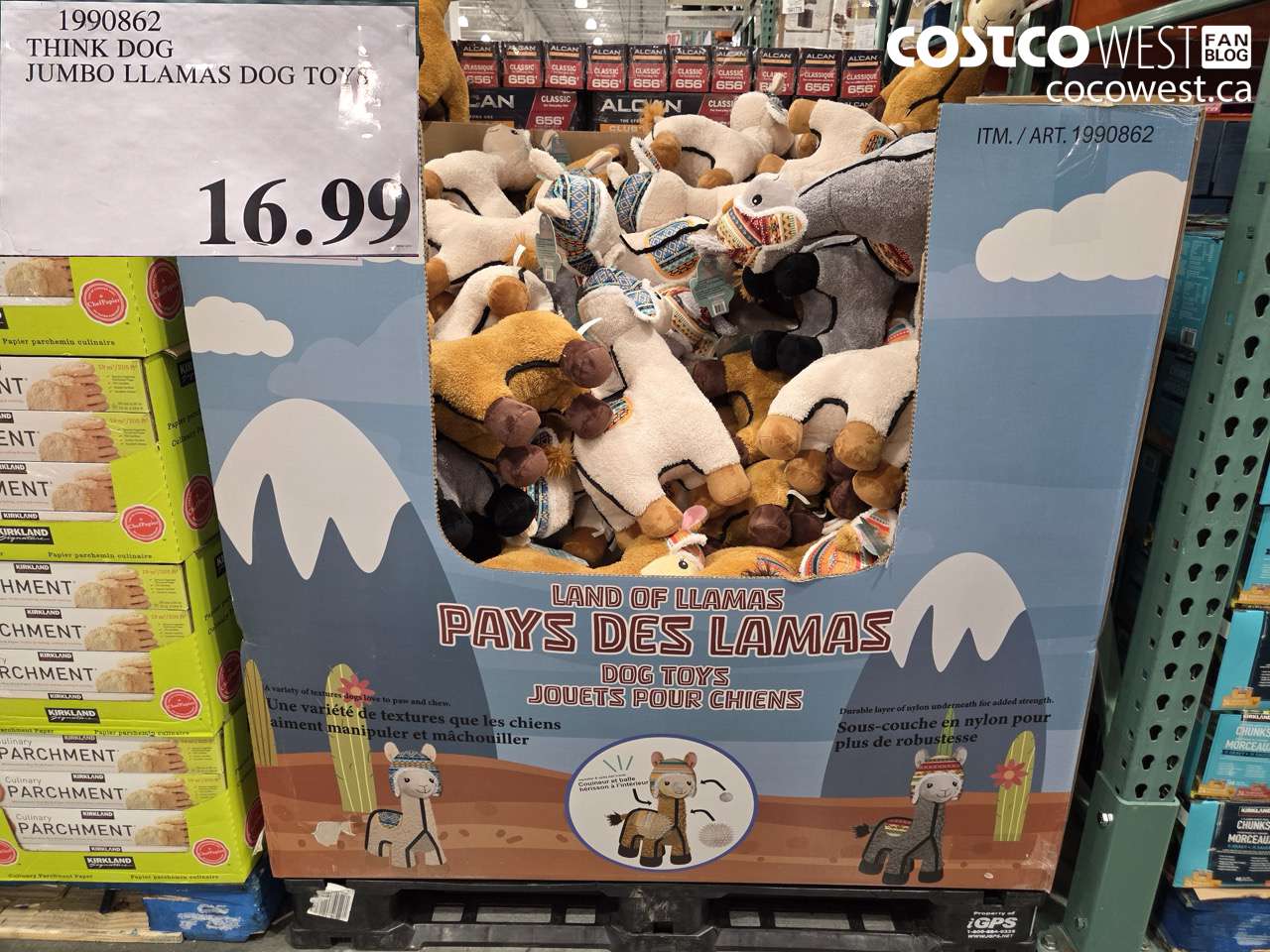 1990862 THINK DOG JUMBO LLAMAS DOG TOYS $16.99