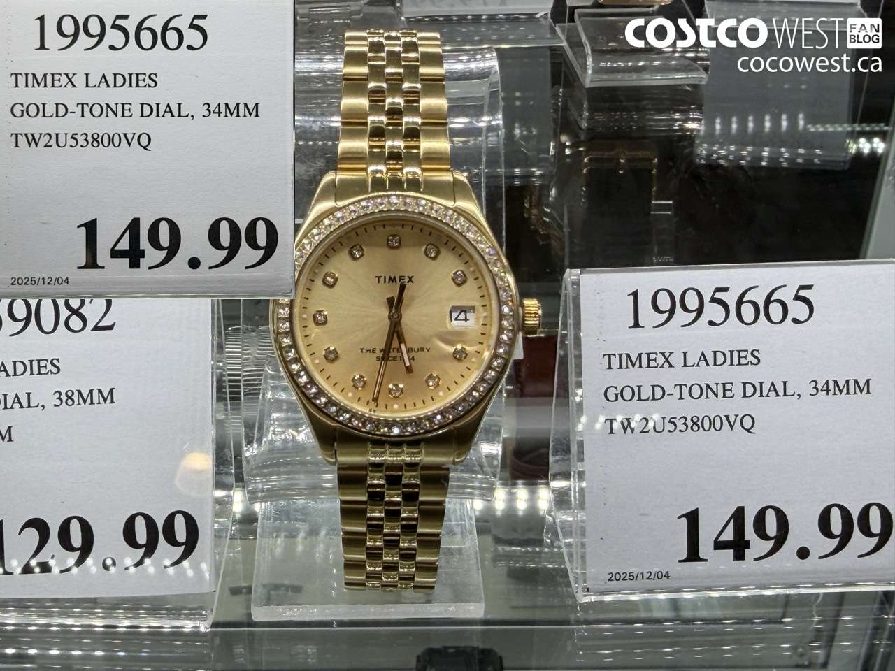 1995665 TIMEX LADIES GOLD-TONE DIAL, 34MM TW2U53800VQ $149.99