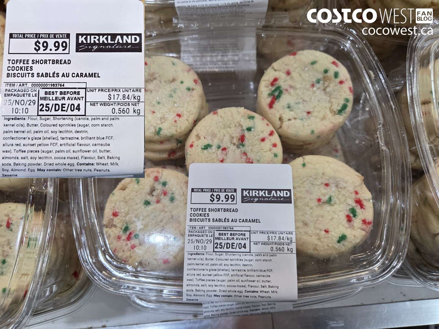 1983764 TOFFEE SHORTBREAD COOKIES $9.99