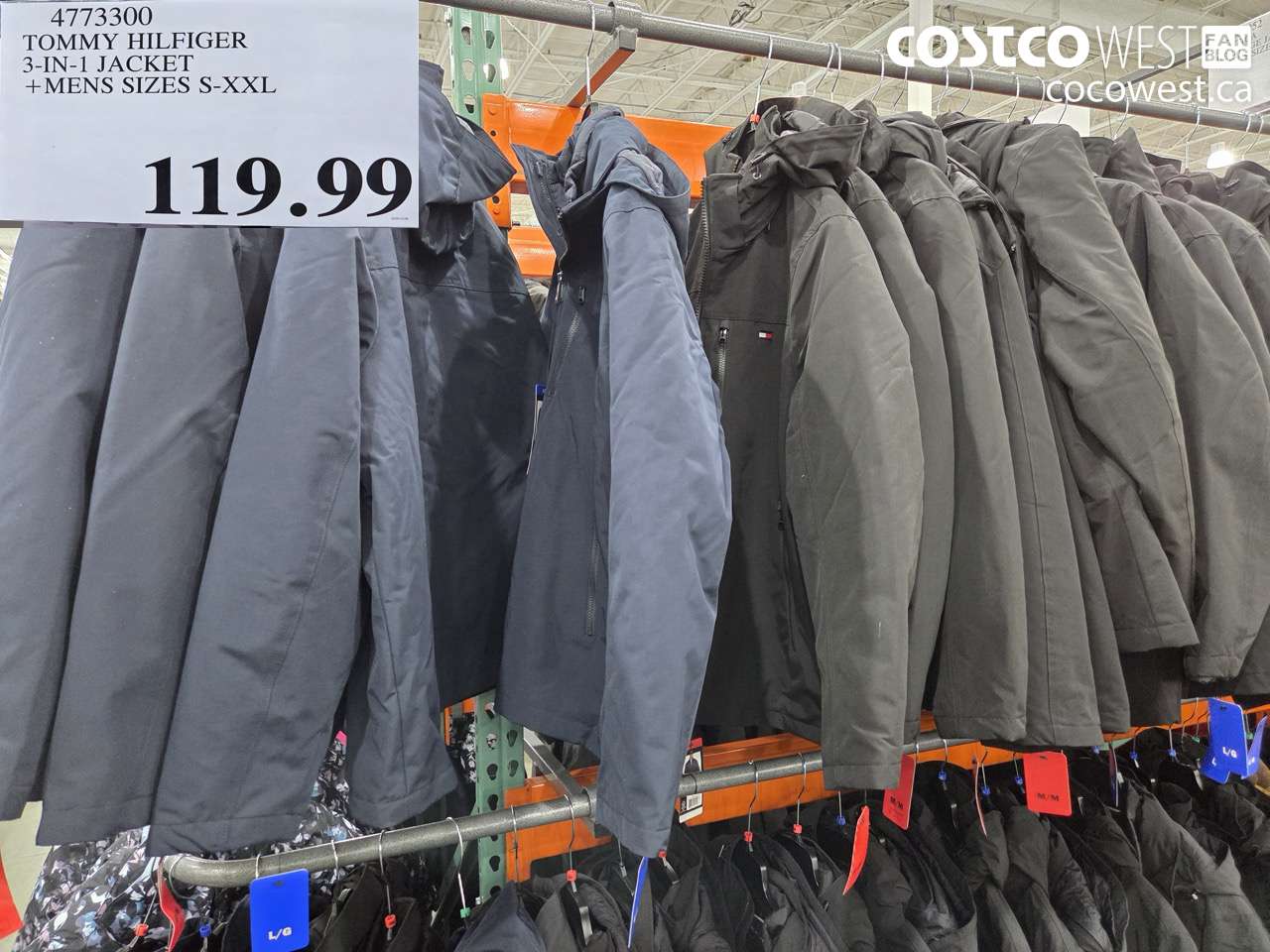 4773300 TOMMY HILFIGER 3-IN-1 JACKET MENS SIZES S-XXL $119.99