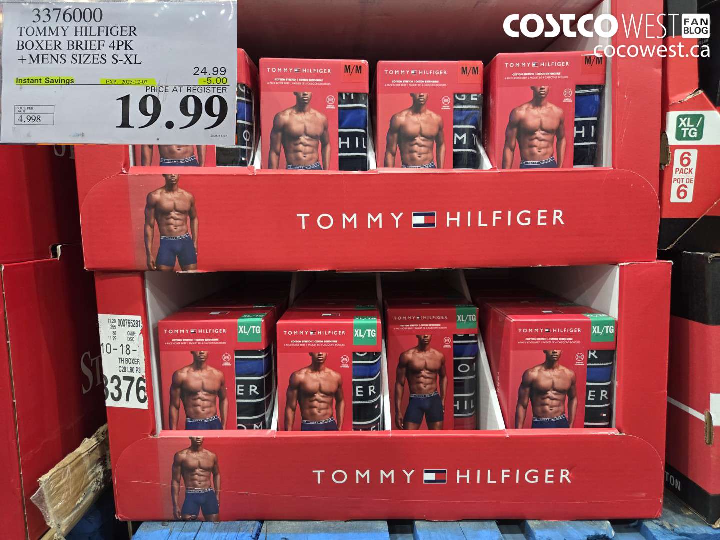 3376000 TOMMY HILFIGER BOXER BRIEF 4PK MENS SIZES S-XL ($5.00 INSTANT SAVINGS EXPIRES ON 2025-12-07) $19.99