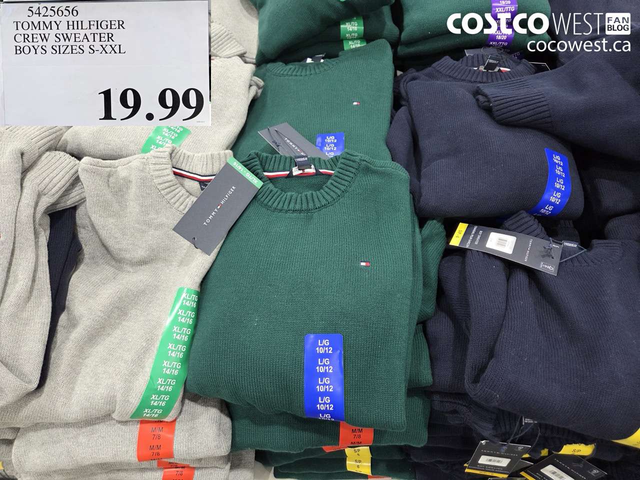 5425656 TOMMY HILFIGER CREW SWEATER BOYS SIZES S-XXL $19.99