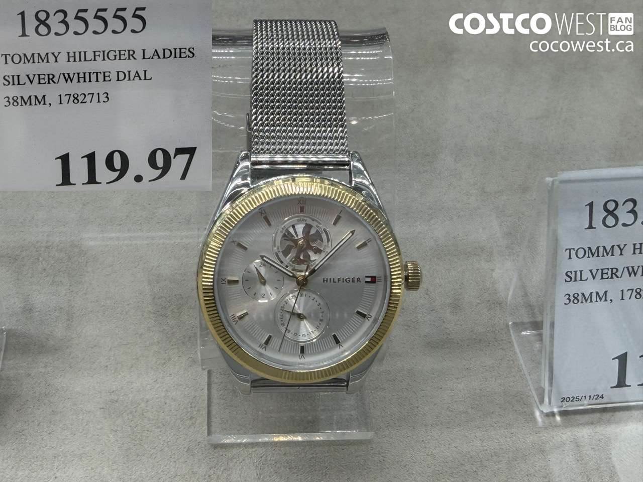 1835555 TOMMY HILFIGER LADIES SILVER/WHITE DIAL 38MM, 1782713 $119.97